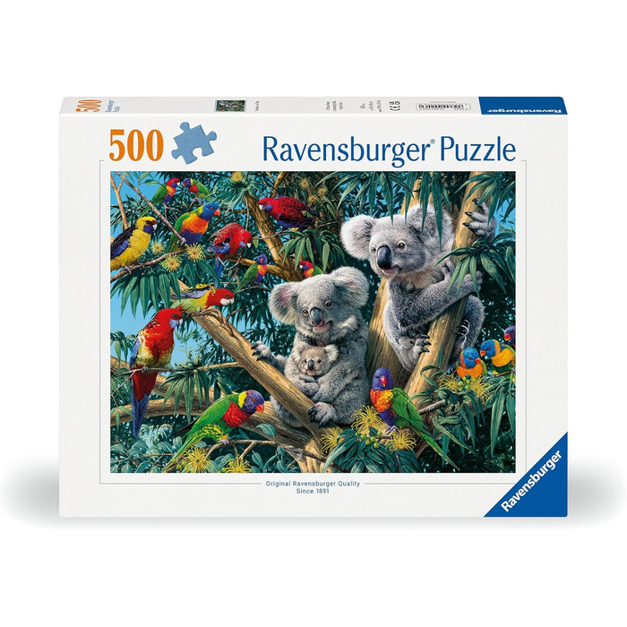 Пазл Ravensburger 12000206 - Коали на дереві - пазл на 500 елементів для дорослих і дітей від 12 років, пазл з тваринами
