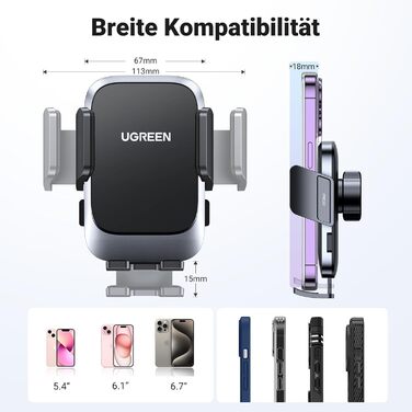 Тримач для мобільних телефонів Автомобільний 360 поворотний Тримач для мобільних телефонів Автомобільна вентиляція з металевим гач