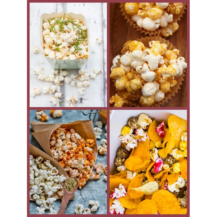 Машина для приготування попкорну HOUSNAT Гаряче повітря - Ретро маленька машина для приготування попкорну - Знежирена безолійна та здорова закуска Mas - Машина для приготування попкорну 1200 Вт для дому - Ніч кіно та Різдво - Червоний