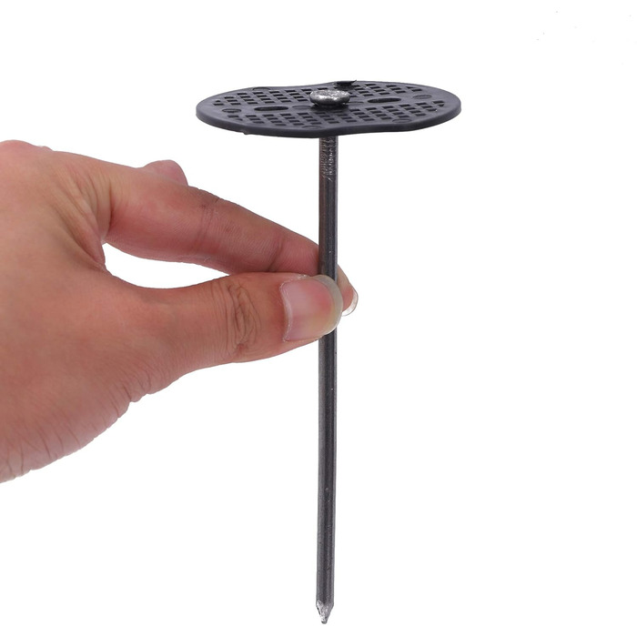 Сталеві анкери LINZI, садові сітки, кріплення для сітки, кріплення кілочків, скоби, штифти, ландшафтні кілки для дерну з шайбами, 100 шт.