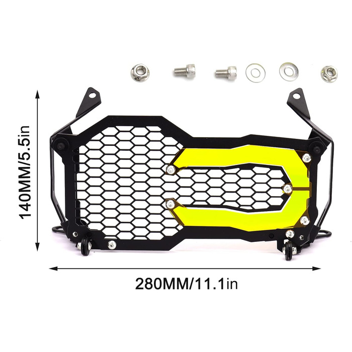 Захисний кожух передніх фар Залишки мотоциклетних фар, сумісний з R1200GS LC ADV R1250GS ADV 2013-2023 (жовтий), 1200GS R1250GS