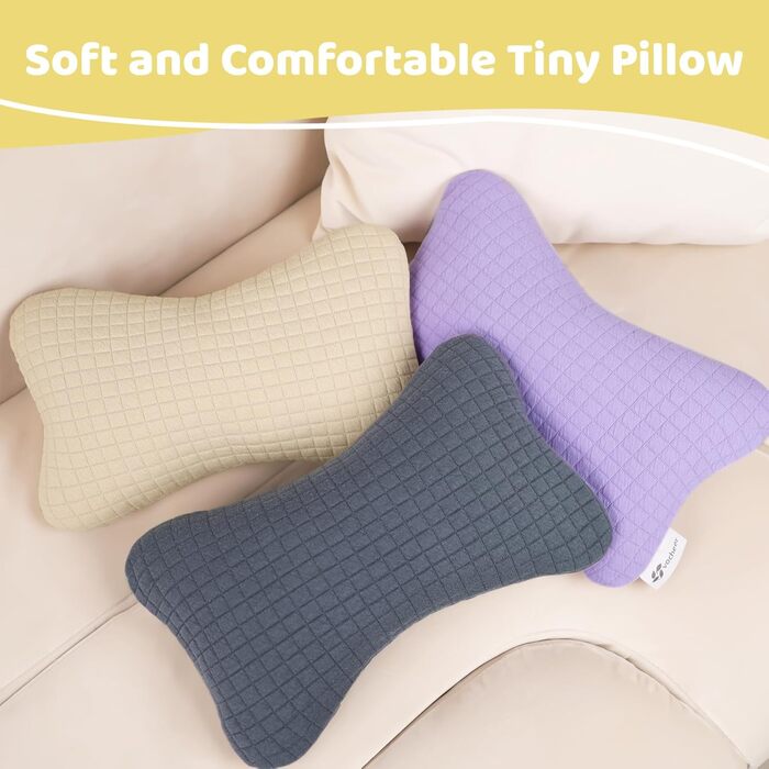 Міні-подушка для подорожей vocheer, 27,9 x 17,8 см, маленькі подушки для сну, крихітні подушечки для шиї, зап&39ястя, поперекового відділу хребта та колін, подушка для домашніх тварин, бавовна, знімний чохол, можна прати в пральній машині, темно-синій