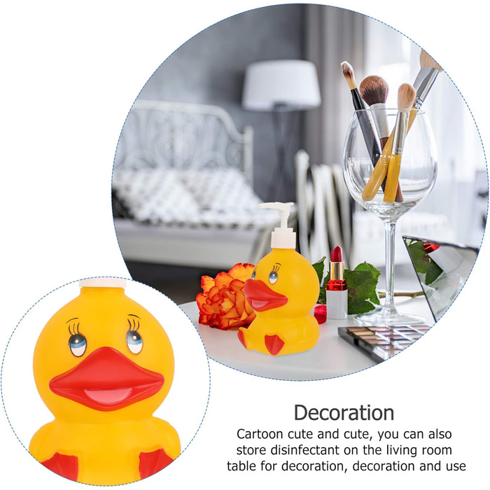 Мультфільм лосьйон насос пляшка порожня качка емульсія насос пляшка тварин шампунь гель для душу дозатор контейнер для дитини (жов
