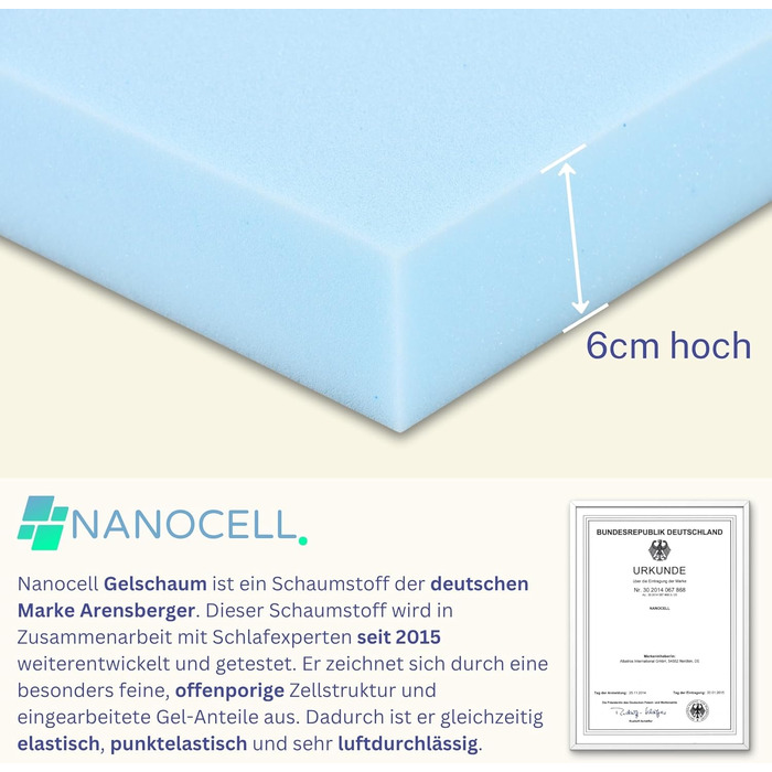 Дитячий дорожній матрац Arensberger 60x120 см Висота 6 см Складаний дитячий матрац Гелева піна зі знімним чохлом та сумкою для перенесення Матрац для дитячого ліжечка Складаний ігровий матрац Oeko-Tex