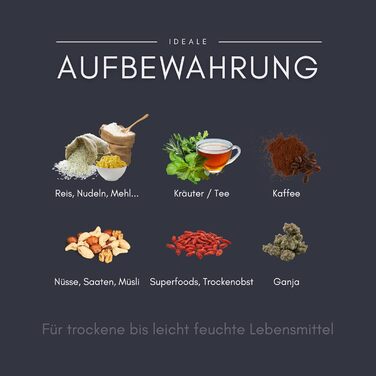 Елегантні скляні банки для зберігання ANCEVIA фіолетового кольору 500 мл набір із 6 (75/400) герметичних контейнерів для зберігання з кришками Банки для зберігання Miron, скляні контейнери з кришками, наприклад, для горіхів, цукру, чаю та трав