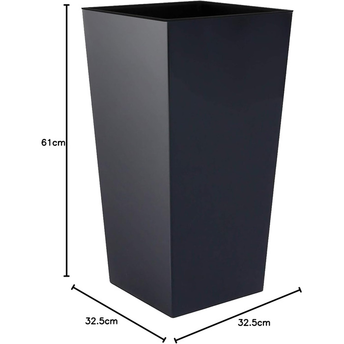 Літрів, пластик, 32,5 x 32 x 61 см, антрацитово-сірий (антрацит), 49