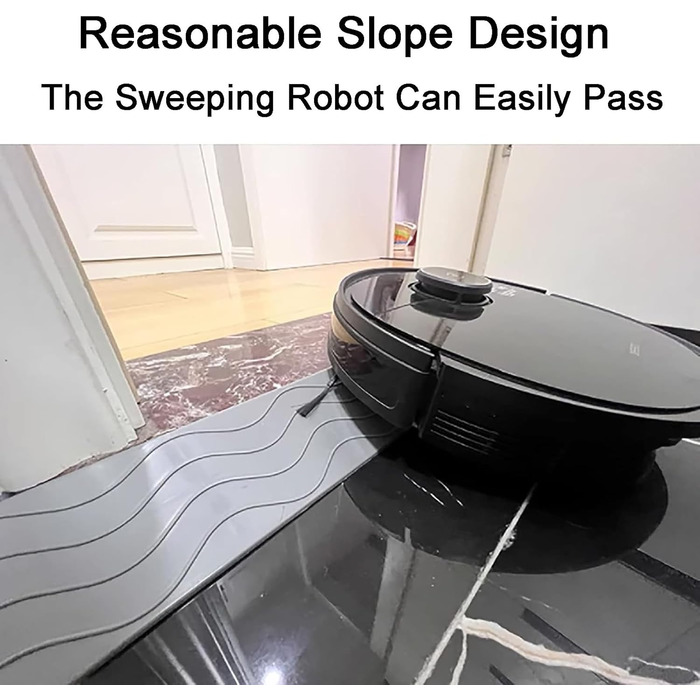 Портативний бордюрний пандус Yqyc, 100 × 12 × 5,5 см — легкий поріг для дверей, ванних кімнат, супермаркетів та гаражів (колір: чорний)