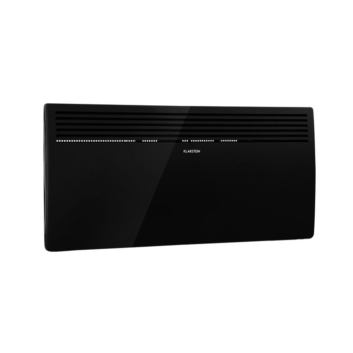 Електричний обігрівач Klarstein, конвекторний обігрівач, окремостоячий або настінний, енергозберігаючий, датчик відкритого вікна, електричний радіатор з термостатом, 2000 Вт, чорний