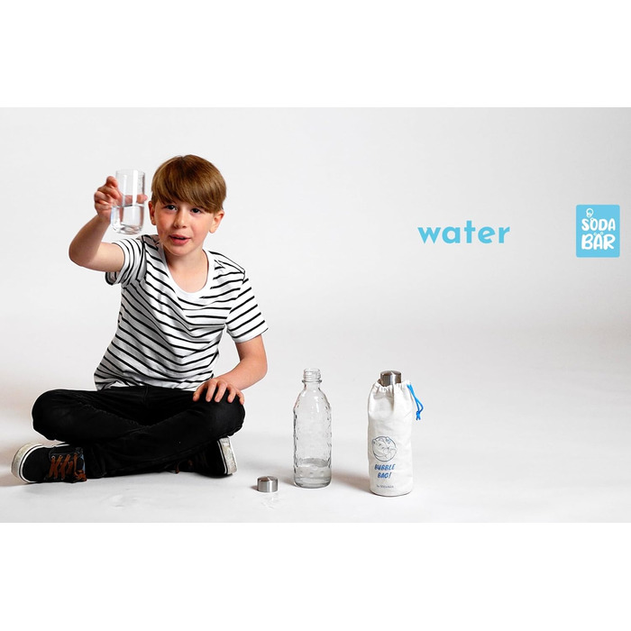 Скляна пляшка (подвійна упаковка) для виробників газованої води (SodaStream*, Aarke* та багато інших) у ретро-дизайні 0,7 л з TWIN SECURE від SodaBr