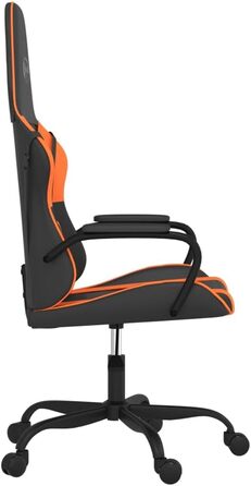 Ігрове крісло INLIFE чорно-помаранчеве зі штучної шкіри, Меблі, Крісла, Ігрові крісла, Помаранчеве, 15,15 кг, 3143781