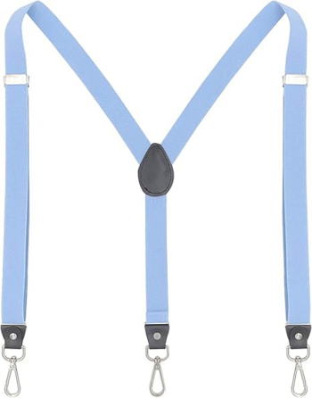 Підтяжки Ausukler Extra Strong 2,5 см з карабін-гачками світло-блакитний