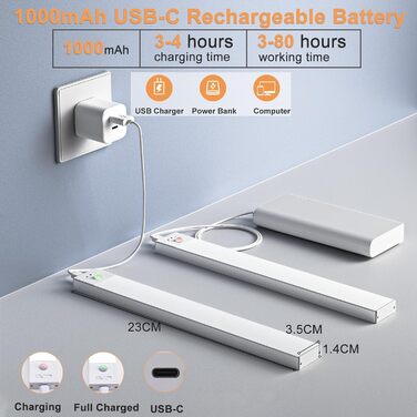 Освітлення шафи Освітлення під шафою Кухонний світлодіод з детектором руху в приміщенні 3 колірні режими з регулюванням яскравості