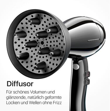 Професійний фен Valera Swiss Silent Jet Light 7500 Ultrablack двигун PM-Pro, 6 температурних режимів, іонізація, кабель Super-Flex, 2000 Вт