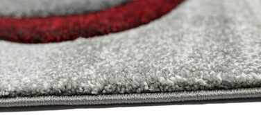 Килим для вітальні сучасний килим для вітальні абстрактний в сіро-червоному кольорі розмір 200 x 290 см 200 x 290 см сірий, червон