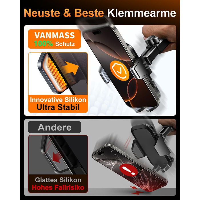 Справжній військовий клас Автомобільний тримач для мобільних телефонів Краща присоска і NEUST Ver. CTVK61 4 в 1 тримач для мобільн