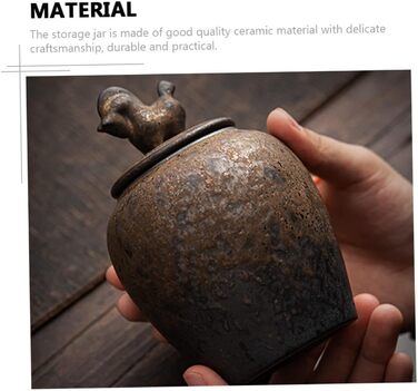 Керамічна ємність для чаю, щільно закривається, невелика побутова банка для зберігання чаю, контактує з харчовими продуктами, міцна та практична кришка