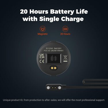 Пульсометр moofit HW401, пульсометр із ремінцем на зап&39ястя, водонепроникний IP67, підтримка Bluetooth/ANT, акумуляторний браслет для пульсометра, сумісний з Wahoo, Strava, Elite HRV