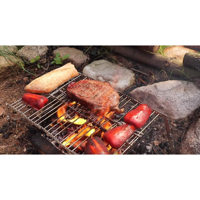 Кемпінговий гриль Bitty Big Q з нержавіючої сталі 316, ультракомпактний, портативний, легкий