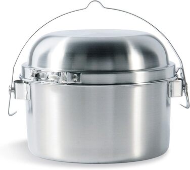 Чайник Tatonka для кемпінгу - каструля та сковорідка з нержавіючої сталі - з підвісною ручкою - підходить для використання на вогні, срібний, 2,5 літра, одинарний