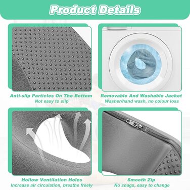 Масажна подушка з отвором для голови, масажний підголівник для ліжка, масажна подушка-колиска для обличчя, U-подібна подушка для обличчя з піни з пам&39яттю форми, подушка з повітропроникним отвором для столів, спа-салонів, салонів, масажних ліжок