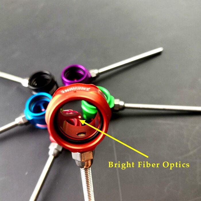 Приціл для рекурсивного лука SURWOLF 9 дюймів – карбонове кріплення, для правшів, червоний