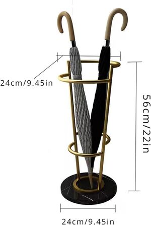 Підставка для парасольок для внутрішнього використання, металева підставка для парасольок з мармуровою основою для вхідної зони, окремо стояча підставка для парасольок для палиць і парасольок чорна/біла