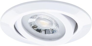 Набір вбудованих LED-світильників Paulmann 99995 (10 шт.), поворотні, 3-ступеневе димування, 82мм, 70, 10x4,8Вт, 10x450лм, 230В, 3000К, білий