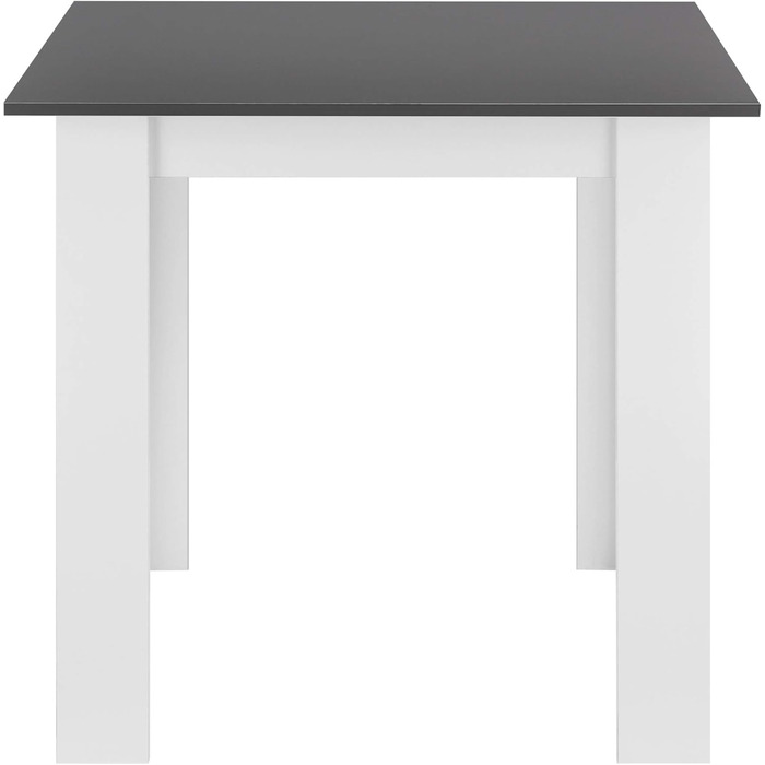 Обідній стіл Algermissen 80x80x76 см для 4 осіб, квадратний, ДСП, темно-сірий/білий