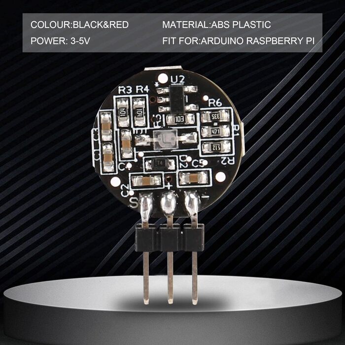 Датчик пульсу, датчик серцевого ритму, датчик серцебиття, чорно-червоний, 136001