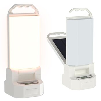 Сонячний кемпінговий ліхтар SoulBay, акумуляторний USB-C, водонепроникний, з регульованою яскравістю, підвісний світлодіодний кемпінговий ліхтар для намету, столу, кемпінгу, походів, складний та портативний, 4 режими світла, 36 годин