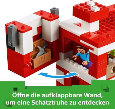 Конструктор LEGO Minecraft The Mushroom Cow House 21270, 500 деталей