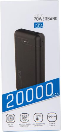 Зовнішній акумулятор мобільного телефону - 22.5W Powerbank USB C Вхід і вихід PD3.0 QC4.0 Функція швидкої зарядки смартфонів, планшетів і т.д., 20000mAh