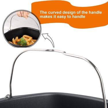 Форма для випічки Yetaha HD9925/00, аксесуари для випічки у фритюрниці 17,5*16,5*7 см для випічки Turbostar, можна мити в посудомийній машині з антипригарним покриттям, місткість 0,8 кг