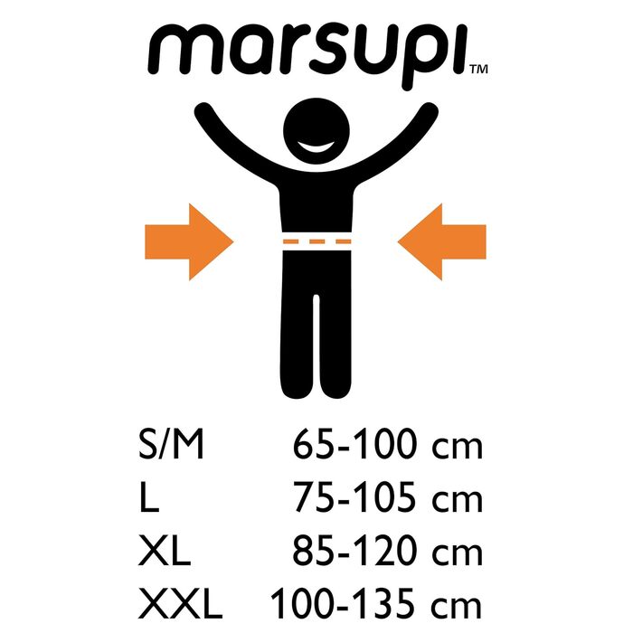 Переноска marsupi - Новонароджені від народження до 15 кг - Стартовий комплект для дитини - Застібка на липучці - Легкий і компакт