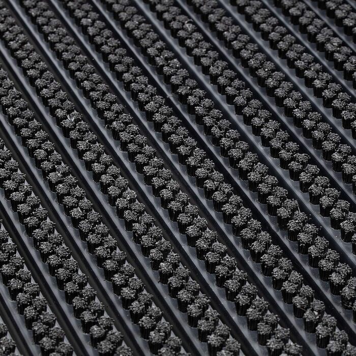 Килимок для дверей Floordirekt Power Brush 60 x 90 см, чорний - Килимок для брудозбірників, килимок для дверей для використання всередині та зовні приміщень - Килимок для дверей, скребок для взуття, килимок для входу, чорний 60 x 90 см