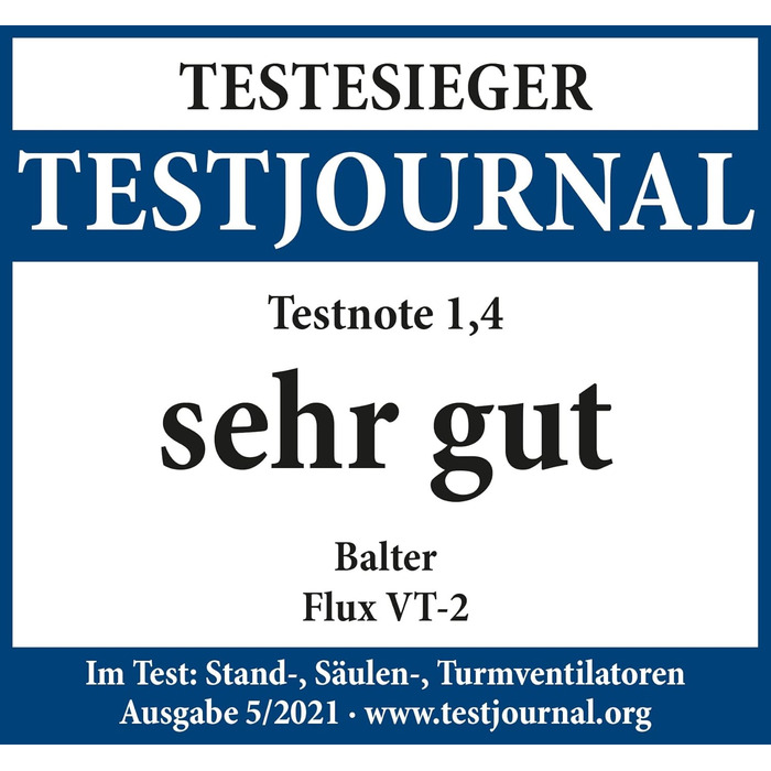 Баштовий вентилятор Balter з пультом дистанційного керування, висота 120 см, безшумний, переможець тестів, вентилятор, вентилятор