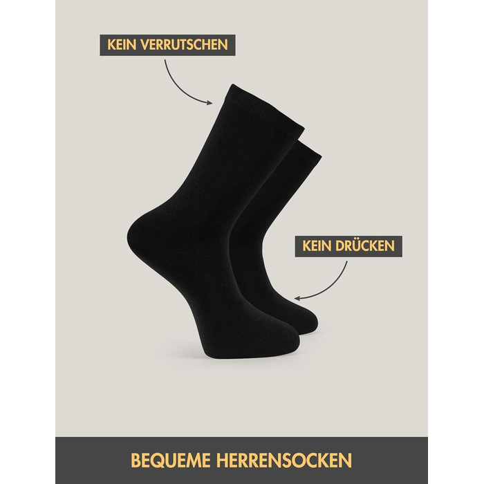 Пар чоловічих шкарпеток, бавовняні шкарпетки чорного або синього кольору, дихаючі чоловічі шкарпетки розмір 43-46 Чорний, 20