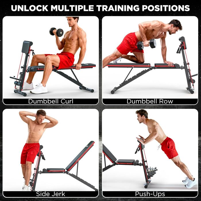 Складана лава для важких робіт, тренажер для пресу для домашнього використання з розгинанням ніг та накладкою для згинання ніг для проповідників, римська лава для важких робіт, тренажер для спини, силові тренувальні лави з навантаженням 350 кг для домашнь