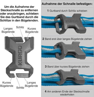 Нашийник Kurgo RSG для собак, з швидкою застібкою та світловідбиваючими смугами, зменшує тиск на шию, розмір S, синьо-сірий колір