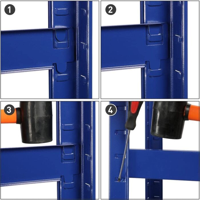 Полиця для зберігання Yaheetech 180 x 120 x 60 см, полиця для підвалу, безболтова полиця, полиця для майстерні, надміцна полиця, металева полиця, гаражна полиця, вантажопідйомність до 875 кг