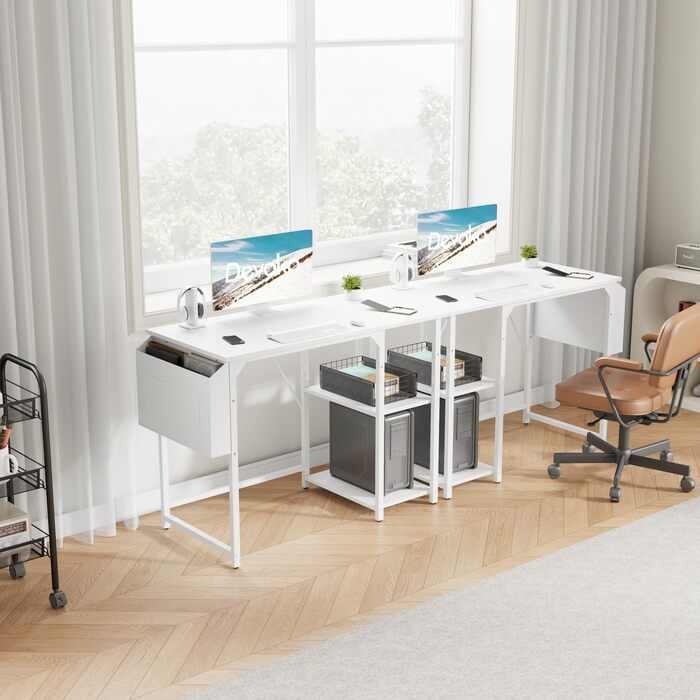 Комп'ютерний стіл Devoko зі зворотною полицею, 100-сантиметровий письмовий стіл з гачком для навушників, навчальний стіл в індустр