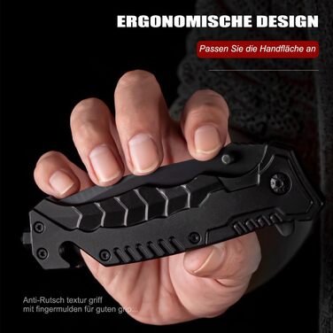 Складаний ніж Kryvex 3-в-1 кишеньковий ніж з кліпсою, ніж EDC, одноручний ніж, ніж для кемпінгу 006-LL