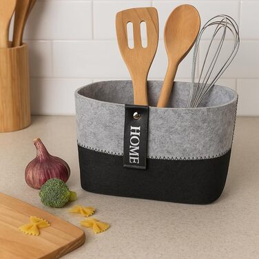 Набір із 2 фетрових кошиків Зберігання для вітальні, ванної кімнати та кухні Для косметики, іграшок тощо Міцний та універсальний