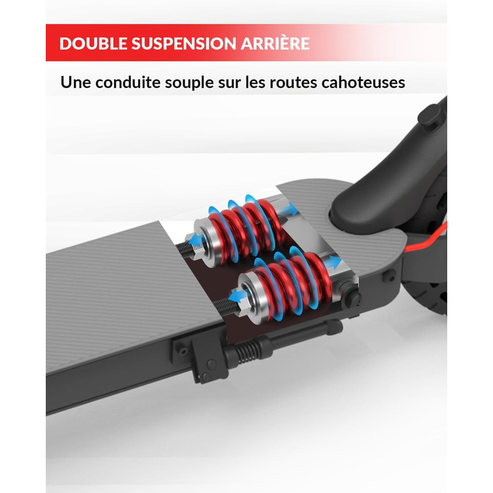 Електросамокат з допуском до дорожнього руху, електросамокат INVANTI E30, запас ходу 32 км, електросамокат для дорослих із задніми амортизаторами, електросамокат вантажопідйомністю 120 кг, складний електросамокат із застосунком та поворотниками, сірий