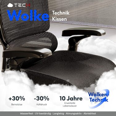 Ергономічне офісне крісло FLEXISPOT ErgoX Pro, регулювання висоти в 12 напрямках, підлокітники 7D, поперекова підтримка 5D, підголівник 4D, вантажопідйомність 250 кг та сітчасте сидіння (чорне) Чорний пінопласт