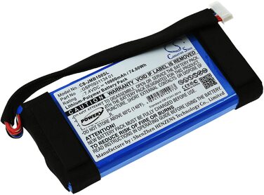 Акумулятор, сумісний з JBL типу GSP0931134 01, 7.4V, літій-полімерний