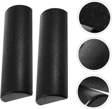 Напівкруглий масажний ролик для йоги, легкий, портативний, м&39який, стабільний за розміром, для пілатесу, балансу, розслаблення м&39язів, фітнес-аксесуар для домашнього використання, для спини, плечей, шиї та ніг (півколо 45 см, 2 шт.)