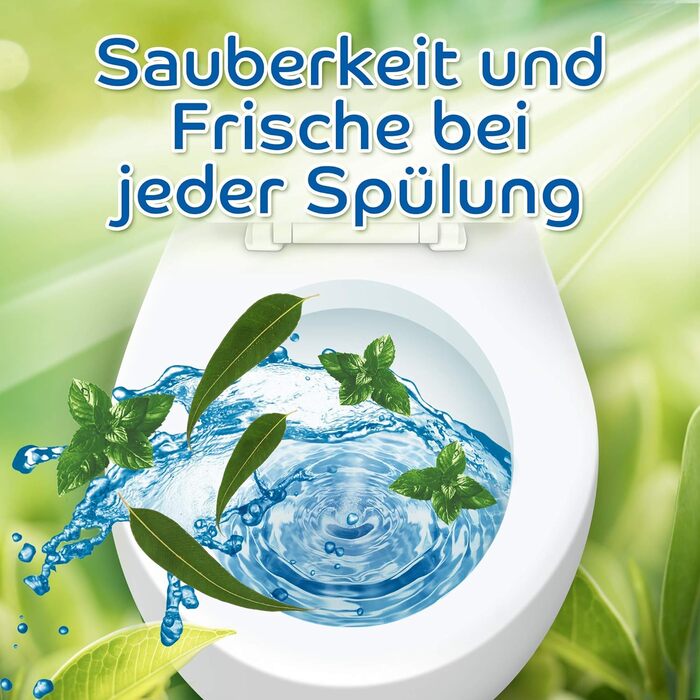 М'ята та евкаліпт (упаковка з 10 шт. ), засіб для чищення унітазу з кожним змивом, ароматизовані камені з 95 біорозкладаними ароматизаторами для стійкого свіжого аромату (ука (1 упаковка))