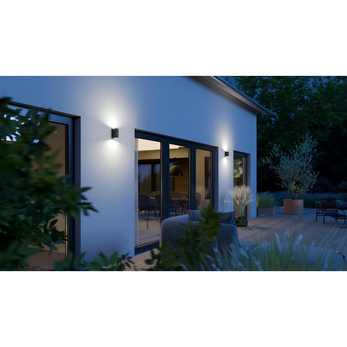 Зовнішній світлодіодний настінний світильник Steinel L 940, з LED GU10, Up/Downlight, 3000 K теплий білий, алюміній, антрацит, без сенсора