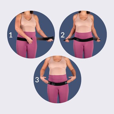 Тонізуючий пояс PHYSIOMAT Чорний Знеболювальне Для вагітності, після пологів, для спорту Висота 5 см для розмірів 36 і менше Екологічно чистий перероблений дріт Зроблено у Франції Висота 5 см/Синій